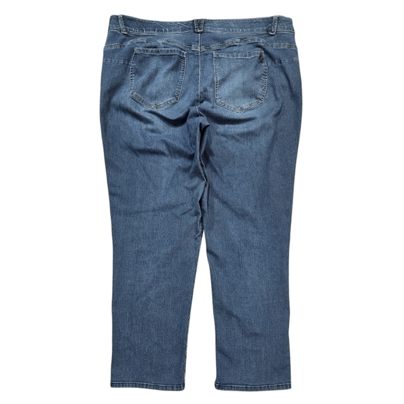 Democracy Absolution Straight Leg Indigo Jeans Tummy Control Stretch - Picture 2 of 8